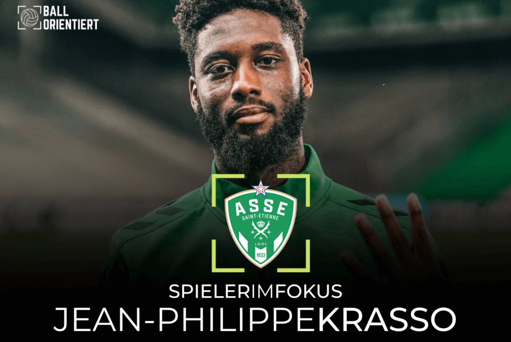 Spieleranalyse Analyse Profil Jean-Philippe Krasso AS St Etienne Spielweise Stärken Schwächen Ligue 2